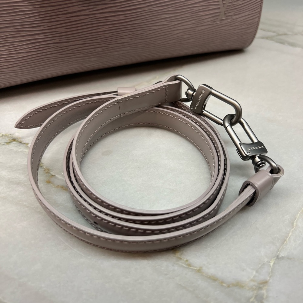 Rare Authentic Louis Vuitton Speedy 25 Lilac Gray Epi Leather - Picture 5 of 17